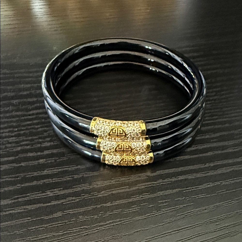 Black BUDHAGIRL All Weather Bangles - set of 3
